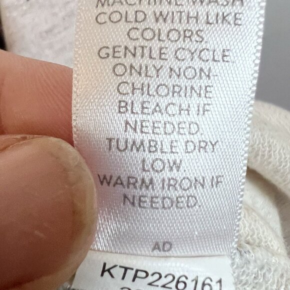 J. Jill Sweatshirt Women’s Size M Pleated Back Floral Oatmeal Heather Roses - Picture 6 of 7